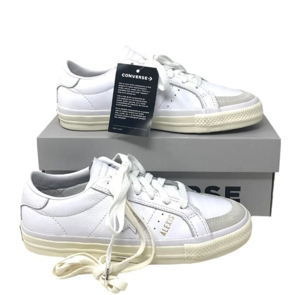 Converse CONS One Star Pro AS Low Top White Women Leather Size Sneakers 168658C - Picture 3 of 10